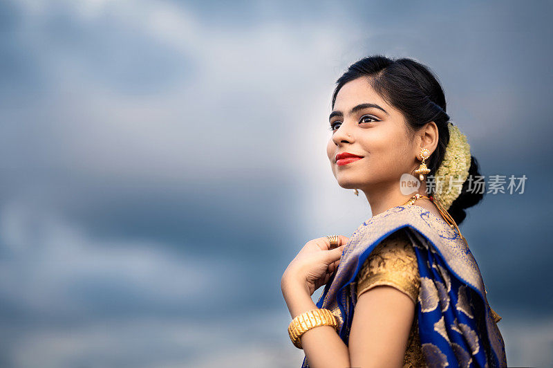 Portrait of Beautiful Smiling Indian woman